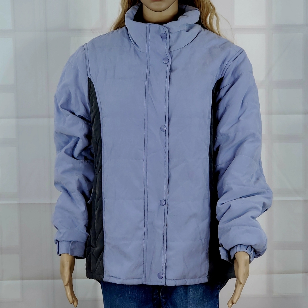 Outback trading company XL powder blue/ granite accent color women's jacket #221